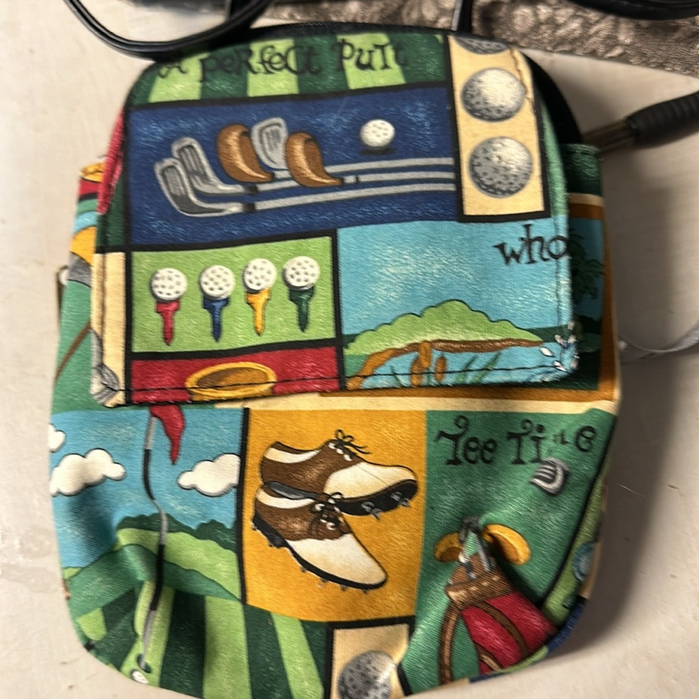 Colorful Graphic Crossbody Bag for golf, enthusiast